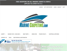 Tablet Screenshot of marinecarpeting.com